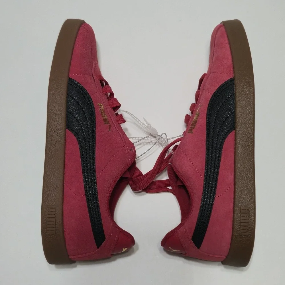 Puma Club II Era Red Suede Black Casual Shoes Sneaker Youth US 5 Big Kid